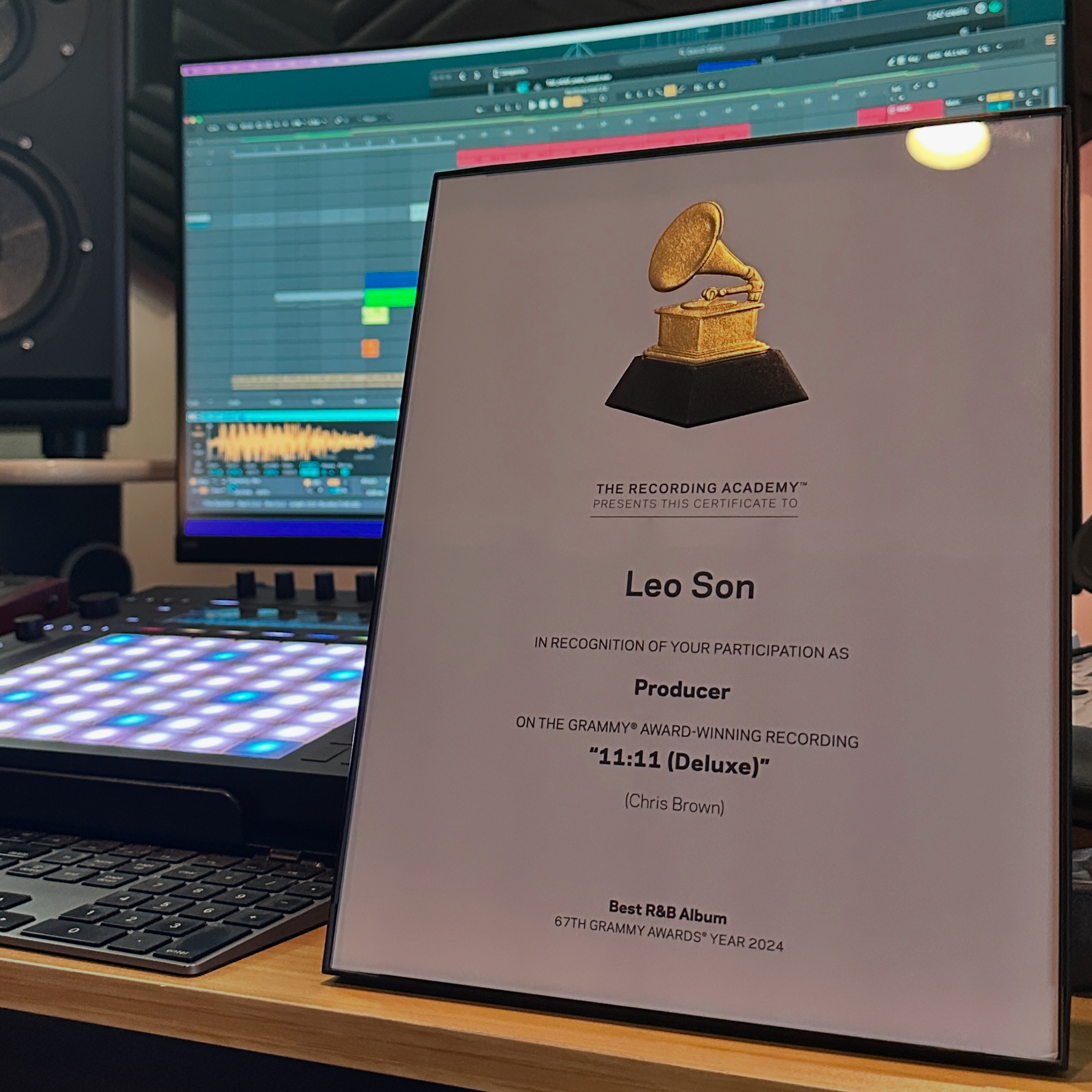 Grammy Award certificate