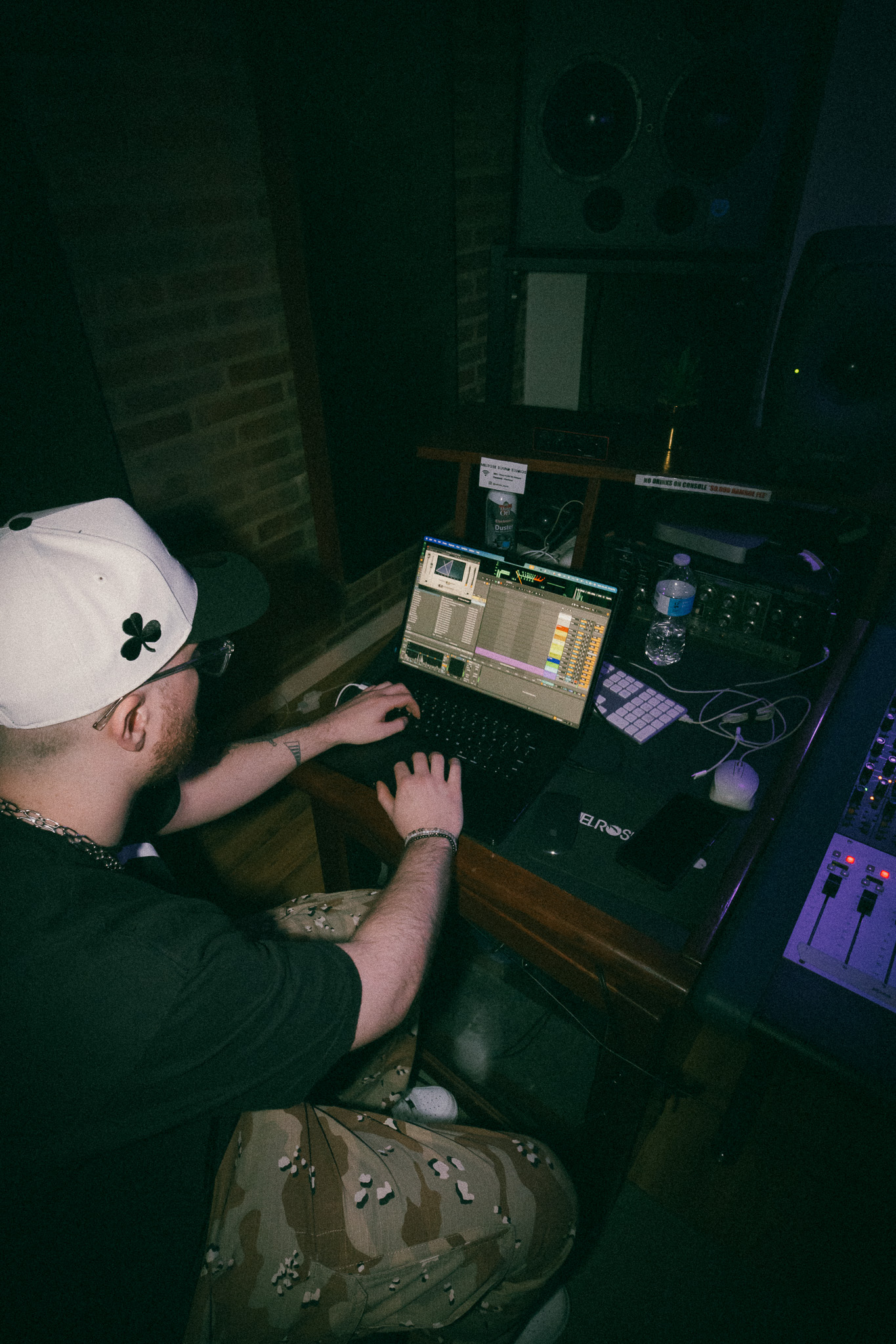 Late night studio session